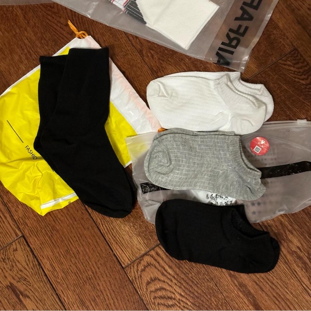 Black and Gray Ankle Socks